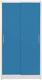 Schiebetürenschrank H1965xB1000xT420mm grau/blau 4 Fbd.Vollblechtüren