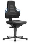 Arbeitsdrehstuhl Nexxit Bodengleiter Grifffarbe blau Integralschaum schwarz
