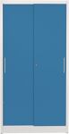 Arbeitsdrehstuhl Nexxit Bodengleiter Grifffarbe blau Supertec-Gewebe schwarz
