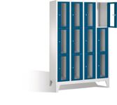 Arbeitsdrehstuhl Nexxit Bodengleiter+Fußring Grifffarbe blau Integralschaum