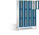 Arbeitsdrehstuhl Nexxit Bodengleiter+Fußring Grifffarbe blau Integralschaum