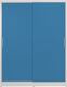 Schiebetürenschrank H1965xB1500xT500mm grau/blau 8 Fbd.m.Trennw.Vollblechtüren