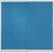 Schiebetürenschrank H1965xB2000xT420mm grau/blau 8 Fbd.m.Trennw.Vollblechtüren