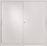 Schiebetürenschrank H1965xB2000xT500mm lichtgrau 8 Fbd.m.Trennw.Vollblechtüren