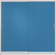 Schiebetürenschrank H1965xB2000xT600mm grau/blau 8 Fbd.m.Trennw.Vollblechtüren