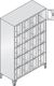 Fächerschrank H1850xB1190xT500mm m.Füßen Anz.Fächer 4x5 Farbwahl Sichtfenstert.