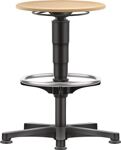 Drehhocker Bodengleiter u.Fußring Buche natur Sitz-H.560-830mm HO BIMOS