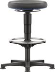 Drehhocker Bodengleiter u.Fußring Supertec schwarz
