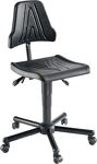 Arbeitsdrehstuhl Worker Rl.Polyurethanschaum schwarz 490-630mm MEY