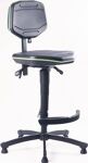 Arbeitsdrehstuhl Workster Gleiter,Fußstütze PU-Schaum schwarz grün 620-875mm MEY