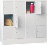 Fächerschrank H1187xB1200xT500mm Anz.Fächer 4x3 RAL 7035 RAL 7035 PAVOY