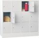 Fächerschrank H1187xB1200xT500mm Anz.Fächer 4x3 RAL 7035 RAL 7035 PAVOY