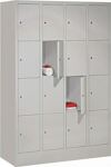 Fächerschrank H1518xB1200xT500mm Anz.Fächer 4x4 RAL 7035 RAL 7035 PAVOY