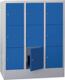Fächerschrank H1187xB900xT500mm Anz.Fächer 3x3 RAL 7035 RAL 5010 PAVOY