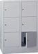 Fächerschrank H1187xB800xT500mm Anz.Fächer 2x3 RAL 7035 RAL 7035 PAVOY