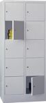 Fächerschrank H1850xB800xT500mm Anz.Fächer 2x5 RAL 7035 RAL 7035 PAVOY