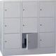 Fächerschrank H1187xB1200xT500mm Anz.Fächer 3x3 RAL 7035 RAL 7035 PAVOY