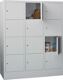 Fächerschrank H1518xB1200xT500mm Anz.Fächer 3x4 RAL 7035 RAL 7035 PAVOY