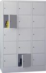 Fächerschrank H1850xB1200xT500mm Anz.Fächer 3x5 RAL 7035 RAL 7035 PAVOY