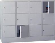 Fächerschrank H1187xB1600xT500mm Anz.Fächer 4x3 RAL 7035 RAL 7035 PAVOY