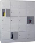 Fächerschrank H1518xB800xT500mm Anz.Fächer 2x4 RAL 7035 RAL 5010 PAVOY