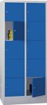 Fächerschrank H1187xB1200xT500mm Anz.Fächer 3x3 RAL 7035 RAL 5010 PAVOY