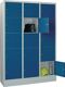 Fächerschrank H1850xB1500xT500mm Anz.Fächer 5x5 RAL 7035 RAL 5010 PAVOY