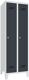 Garderobenschrank m.Füßen u.Drehriegel H1850xB600xT500mm grau/grau 2 Abt.PAVOY