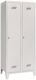Garderobenschrank m.Füßen u.Drehriegel H1850xB800xT500mm lichtgrau 2 Abt.PAVOY