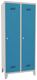 Garderobenschrank m.Füßen u.Drehriegel H1850xB800xT500mm grau/ltblau 2 Abt.PAVOY