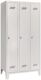 Garderobenschrank m.Füßen u.Drehriegel H1850xB900xT500mm lichtgrau 3 Abt.PAVOY