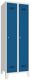 Garderobenschank m.Füßen u.Zyl.H1850xB600xT500mm lichtgrau/blau 2 Abt.PAVOY