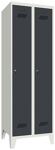 Garderobenschank m.Füßen u.Zyl.H1850xB600xT500mm lichtgrau/grau 2 Abt.PAVOY