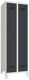 Garderobenschank m.Füßen u.Zyl.H1850xB600xT500mm lichtgrau/grau 2 Abt.PAVOY