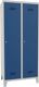 Garderobenschank m.Füßen u.Zyl.H1850xB800xT500mm lichtgrau/blau 2 Abt.PAVOY