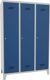 Garderobenschank m.Füßen u.Zyl.H1850xB1200xT500mm lichtgrau/blau 3 Abt.PAVOY