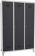 Garderobenschank m.Füßen u.Zyl.H1850xB1200xT500mm lichtgrau/grau 3 Abt.PAVOY