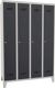 Garderobenschank m.Füßen u.Zyl.H1850xB1200xT500mm lichtgrau/grau 4 Abt.PAVOY