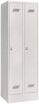 Garderobenschank m.Drehriegel H1850xB600xT500mm lichtgrau/lichtgrau 2 Abt.PAVOY