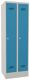 Garderobenschank m.Drehriegel H1850xB600xT500mm lichtgrau/lichtblau 2 Abt.PAVOY
