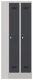 Garderobenschank m.Drehriegel H1850xB600xT500mm lichtgrau/grau 2 Abt.PAVOY