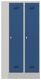 Garderobenschank m.Drehriegel H1850xB800xT500mm lichtgrau/blau 2 Abt.PAVOY