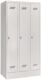 Garderobenschank m.Drehriegel H1850xB900xT500mm lichtgrau/lichtgrau 3 Abt.PAVOY