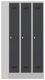 Garderobenschank m.Drehriegel H1850xB900xT500mm lichtgrau/grau 3 Abt.PAVOY