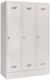 Garderobenschank m.Drehriegel H1850xB1200xT500mm lichtgrau/lichtgrau 3 Abt.PAVOY