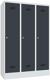 Garderobenschank m.Drehriegel H1850xB1200xT500mm lichtgrau/grau 3 Abt.PAVOY