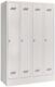 Garderobenschank m.Drehriegel H1850xB1200xT500mm lichtgrau/lichtgrau 4 Abt.PAVOY