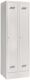 Garderobenschrank m.Zyl.H1850xB600xT500mm lichtgrau/lichtgrau 2 Abt.