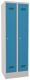 Garderobenschrank m.Zyl.H1850xB600xT500mm lichtgrau/lichtblau 2 Abt.