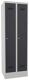 Garderobenschrank m.Zyl.H1850xB600xT500mm lichtgrau/anthrazitgrau 2 Abt.